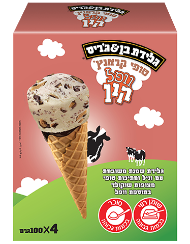 מאגדת רביעיית וופל קון טופי קראנץ'